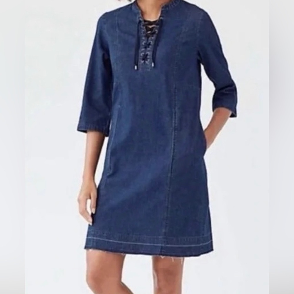 J. Jill Denim Lace-Up Dress